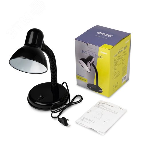 Светильник светодиодный настольный TBL-05 Е27 на подставке черный ФАZА - фото 4