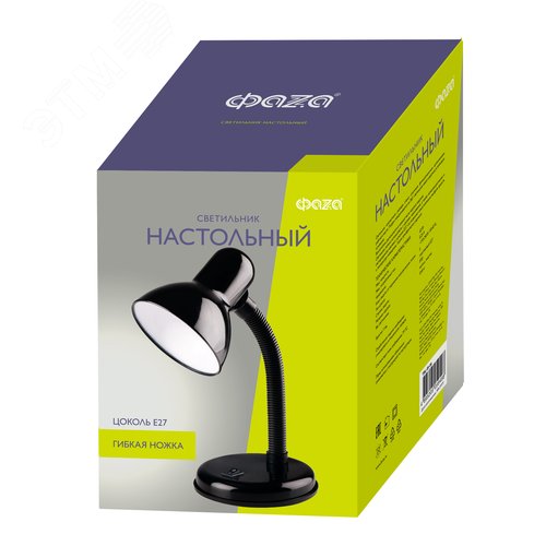Светильник светодиодный настольный TBL-05 Е27 на подставке черный ФАZА - фото 5