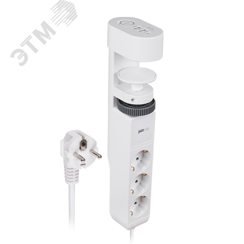 Изображение товара Удлинитель ETD-03U-150-wh (3 x 1,5) с заземлением и выключателем (шт)