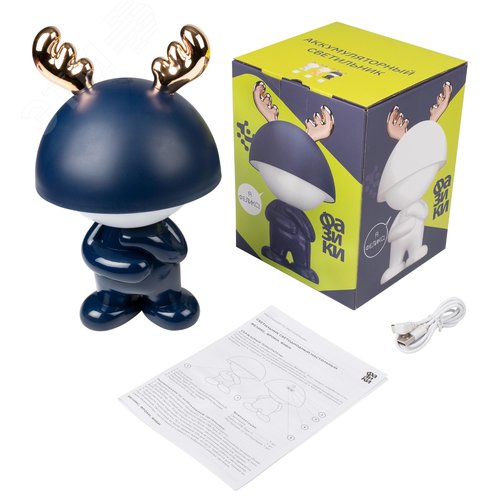 Светильник-ночник светодиодный ФАЗИКИ-3 ФЕЛИКС синий ФАZА - фото 6