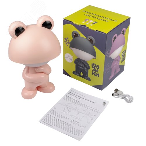 Светильник-ночник светодиодный ФАЗИКИ-3 ФРОКИ розовый ФАZА - фото 6