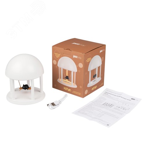 Светильник настольный светодиодный КОТИК белый диммер - фото 5