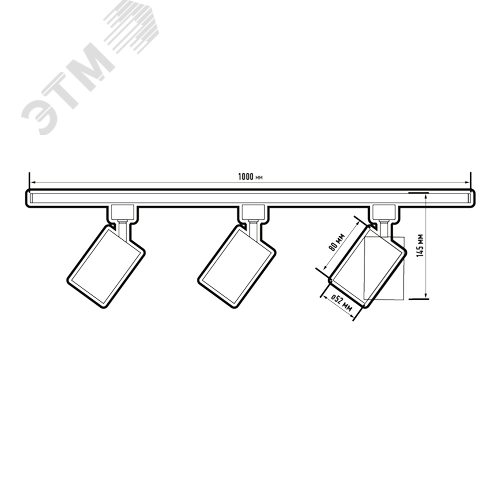 Набор светильников трековых ДПО-3х12Вт, 2880 (3х960) Лм белый IP40 JazzWay - фото 11
