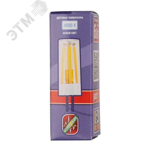 Лампа светодиодная филаментная LED G4 PRO 6w 4000K белый 500Lm 230V - фото 2
