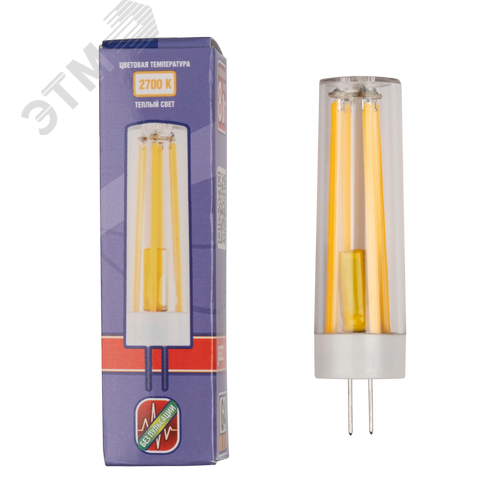 Лампа светодиодная филаментная LED G4 PRO 8w 2700K теплый 700Lm 230V - фото 3