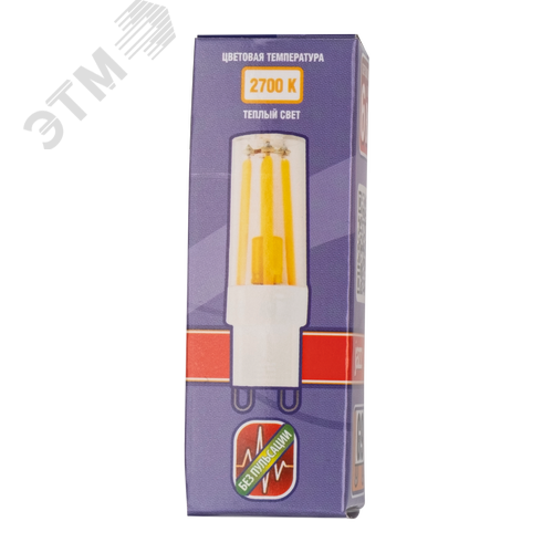 Лампа светодиодная филаментная LED G9 PRO 6w 2700K теплый 500Lm 230V - фото 2
