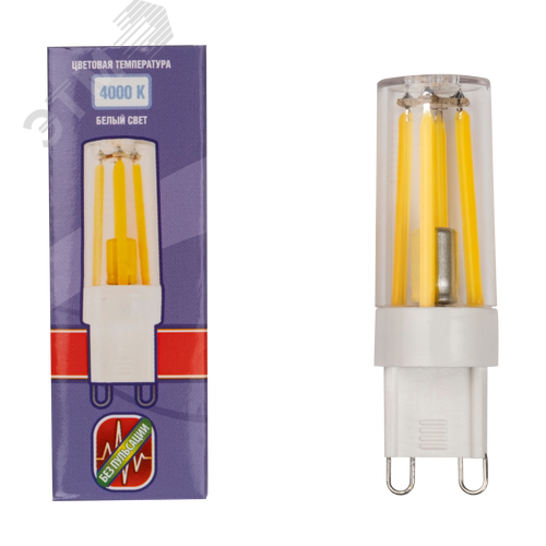Лампа светодиодная филаментная LED G9 PRO 6w 4000K белый 500Lm 230V - фото 3