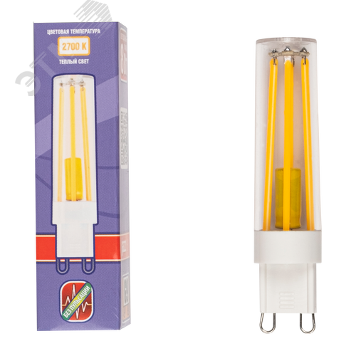 Лампа светодиодная филаментная LED G9 PRO 8w 2700K теплый 700Lm 230V - фото 2