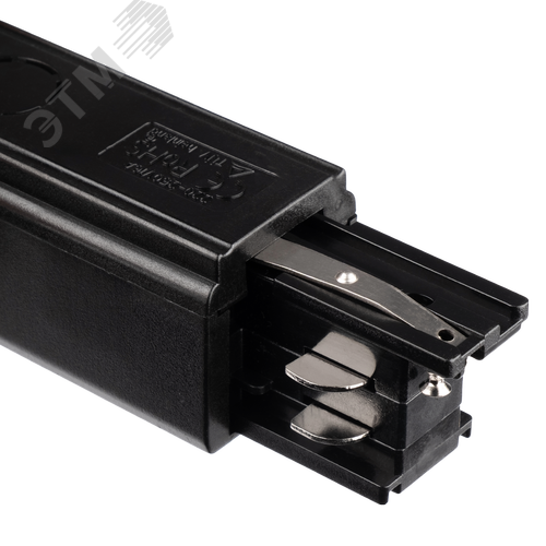 Коннектор черный правый сетевой для 3Ф шинопровода 3P PTR EC-BL Right - фото 1