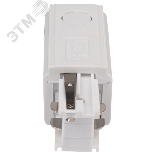 Коннектор белый правый сетевой для 3Ф шинопровода 3P PTR EC-WH Right - фото 2