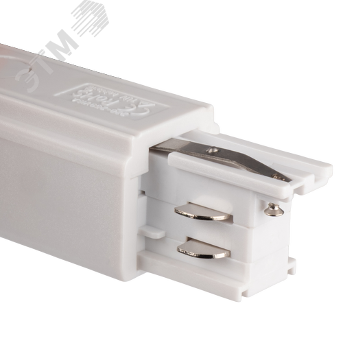 Коннектор белый правый сетевой для 3Ф шинопровода 3P PTR EC-WH Right - фото 4