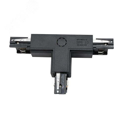 Коннектор черный правый внешн. T-образн. для 3Ф шинопровода 3P PTR CT-BL R/OUT - фото 1