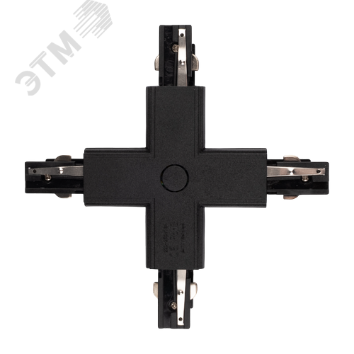 Коннектор черный X-образн. для 3Ф шинопровода 3P PTR CX-BL - фото 2