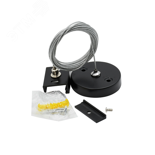 Подвес для 3Ф шинопровода черный 3P PTR S-2m BL - фото 1