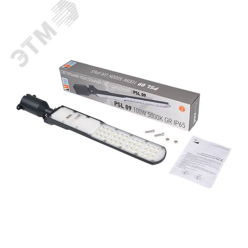 Светильник светодиодный консольный ДКУ09-100Вт 5000К 10000 Лм IP65 серый JazzWay - фото 9