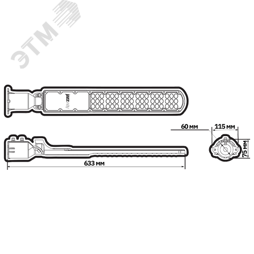Светильник светодиодный консольный ДКУ09-100Вт 5000К 10000 Лм IP65 серый JazzWay - фото 10