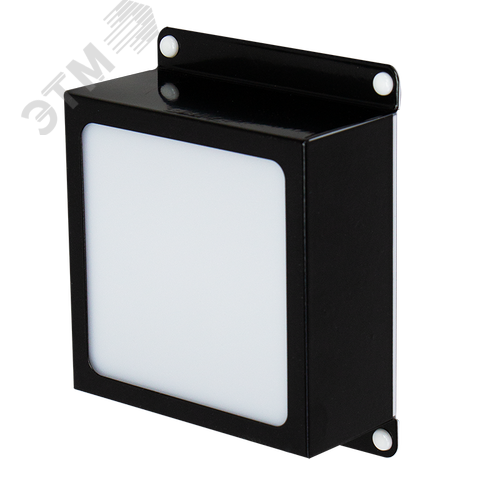 Светильник светодиодный ДВО 089/G OPAL 9W 4000K черный IP40 780Лм Грильято 100х100 мм Домино - фото 3