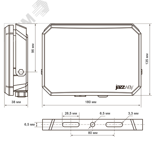 Прожектор светодиодный ДО-100w OPAL 6500K 9000Лм IP65 JazzWay - фото 10