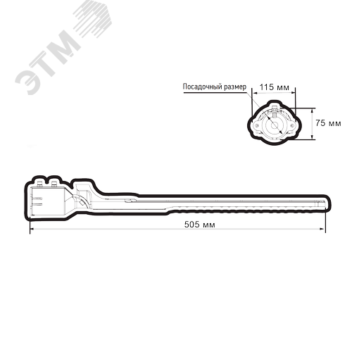 Светильник светодиодный консольный ДКУ09-50Вт 5000К 5000 Лм IP65 серый JazzWay - фото 9