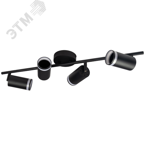 Светильник декоративный ДПО 0104 4xGU10 черный 230V IP20 JazzWay - фото 1