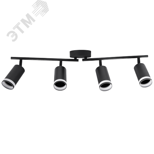 Светильник декоративный ДПО 0204 4xGU10 черный 230V IP20 JazzWay - фото 1