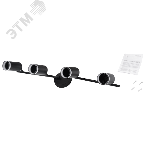 Светильник декоративный ДПО 0204 4xGU10 черный 230V IP20 JazzWay - фото 12