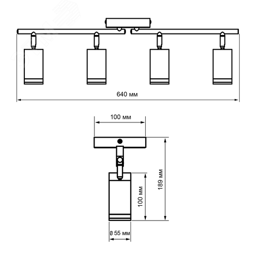 Светильник декоративный ДПО 0204 4xGU10 черный 230V IP20 JazzWay - фото 13