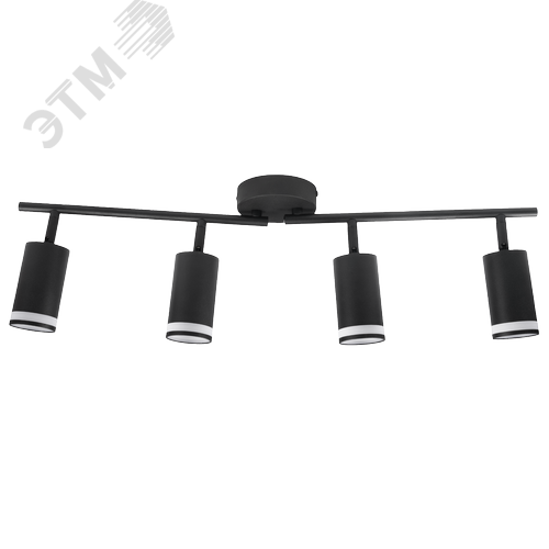 Светильник декоративный ДПО 0204 4xGU10 черный 230V IP20 JazzWay - фото 2