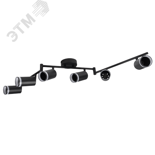 Светильник декоративный ДПО 0306 6xGU10 черный 230V IP20 JazzWay - фото 1