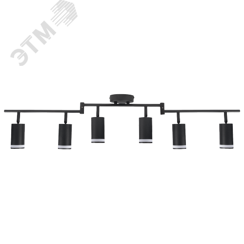 Светильник декоративный ДПО 0306 6xGU10 черный 230V IP20 JazzWay - фото 2