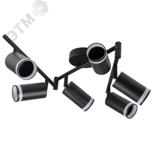 Светильник декоративный ДПО 0306 6xGU10 черный 230V IP20 JazzWay - фото 5