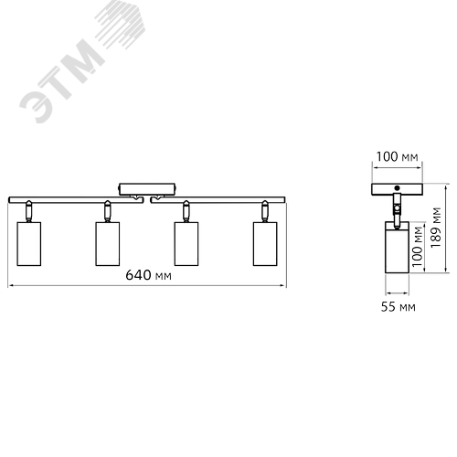 Светильник декоративный ДПО 0504 4xGU10белый 230V IP20 JazzWay - фото 11
