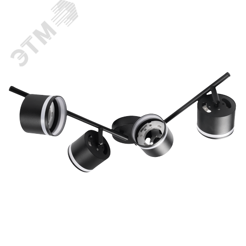 Светильник декоративный ДПО 0804 4xGX53 черный 230V IP20 JazzWay - фото 1