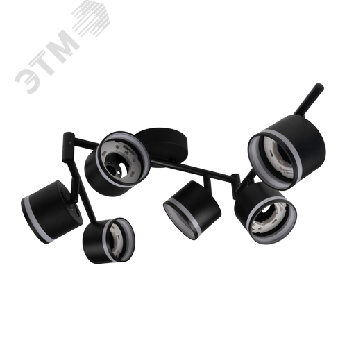 Светильник декоративный ДПО 0906 6xGX53 черный 230V IP20 JazzWay - фото 2