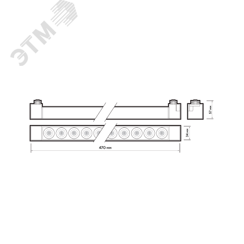 Светильник светодиодный трековый линейный на шинопровод ДПО-4324R 24W 1800Лм 4000K 120° белый JazzWay - фото 9