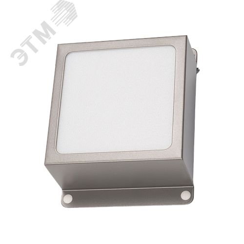 Светильник светодиодный ДВО 089/G OPAL 9W 3000K GREY IP40 780 Лм Грильято 100х100 мм Домино JazzWay - фото 3