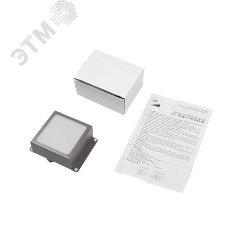 Светильник светодиодный ДВО 089/G OPAL 9W 3000K GREY IP40 780 Лм Грильято 100х100 мм Домино JazzWay - фото 8