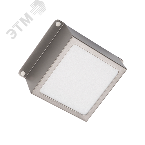 Светильник светодиодный ДВО 089/G OPAL 9W 3000K GREY IP40 780 Лм Грильято 100х100 мм Домино JazzWay - фото 2