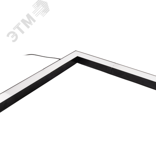 Светильник светодиодный ДПО-02L 16W 4000K 1600Лм BLACK L-обр. для реечных потолков IP40 Jazzway - фото 5