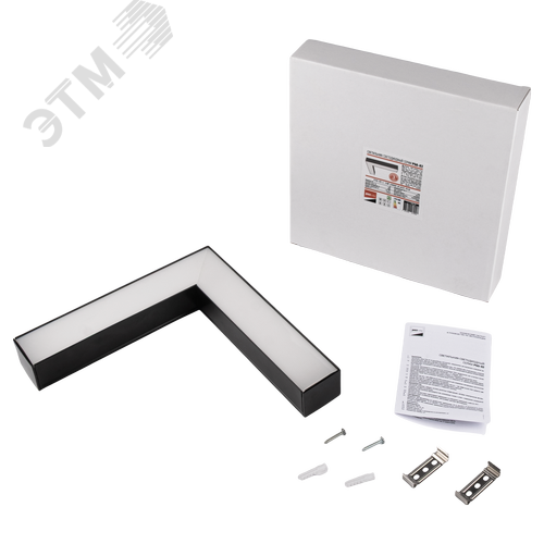 Светильник светодиодный ДПО-02L 16W 4000K 1600Лм BLACK L-обр. для реечных потолков IP40 Jazzway - фото 13