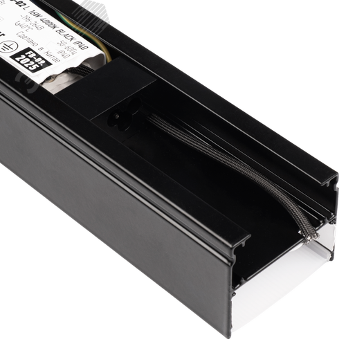 Светильник светодиодный ДПО-02L 16W 4000K 1600Лм BLACK L-обр. для реечных потолков IP40 Jazzway - фото 7