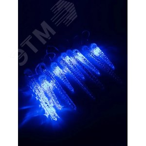 Гирлянда Сосульки 100LED 1.6 м IP65 синяя - фото 1