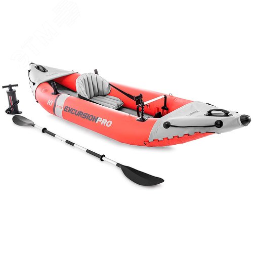 68303NPНадувная байдарка Excursion Pro K1 алюм    ниевые весло 218см насос305х91х46см Jazzway - фото 2
