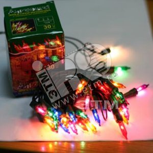 Гирлянда светодиодная 50 LED 1.5 м IP44 RGB - фото 1