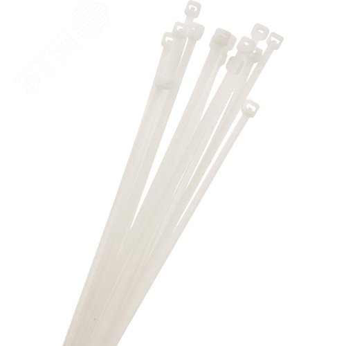 Стяжка кабельная (Хомут) 4,8x180-100WH PA6.6 белая (100 шт/уп) Jazzway - фото 1