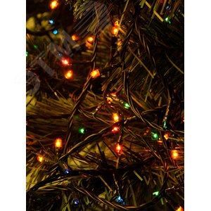Электрогирлянда наружная 300 микроламп 15 м разноцветная - фото 2