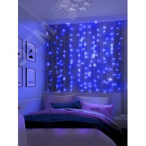 Электрогирлянда занавес 300x220см,528 синих светодиодов IP20, LDCL528C-B - фото 2