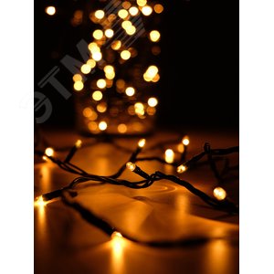 Электрогирлянда наружная 200 микроламп 10 м разноцветная - фото 1