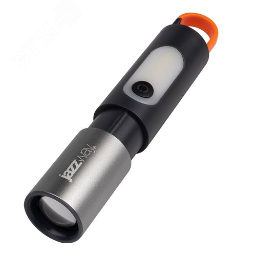 Фонарь светодиодный ручной боковая подсветка литий-ионный аккумулятор Accu1-L5W L3W-bk, Li-Ion - фото 2