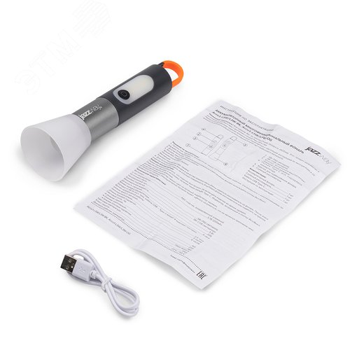 Фонарь светодиодный ручной боковая подсветка литий-ионный аккумулятор Accu1-L5W L3W-bk, Li-Ion - фото 3